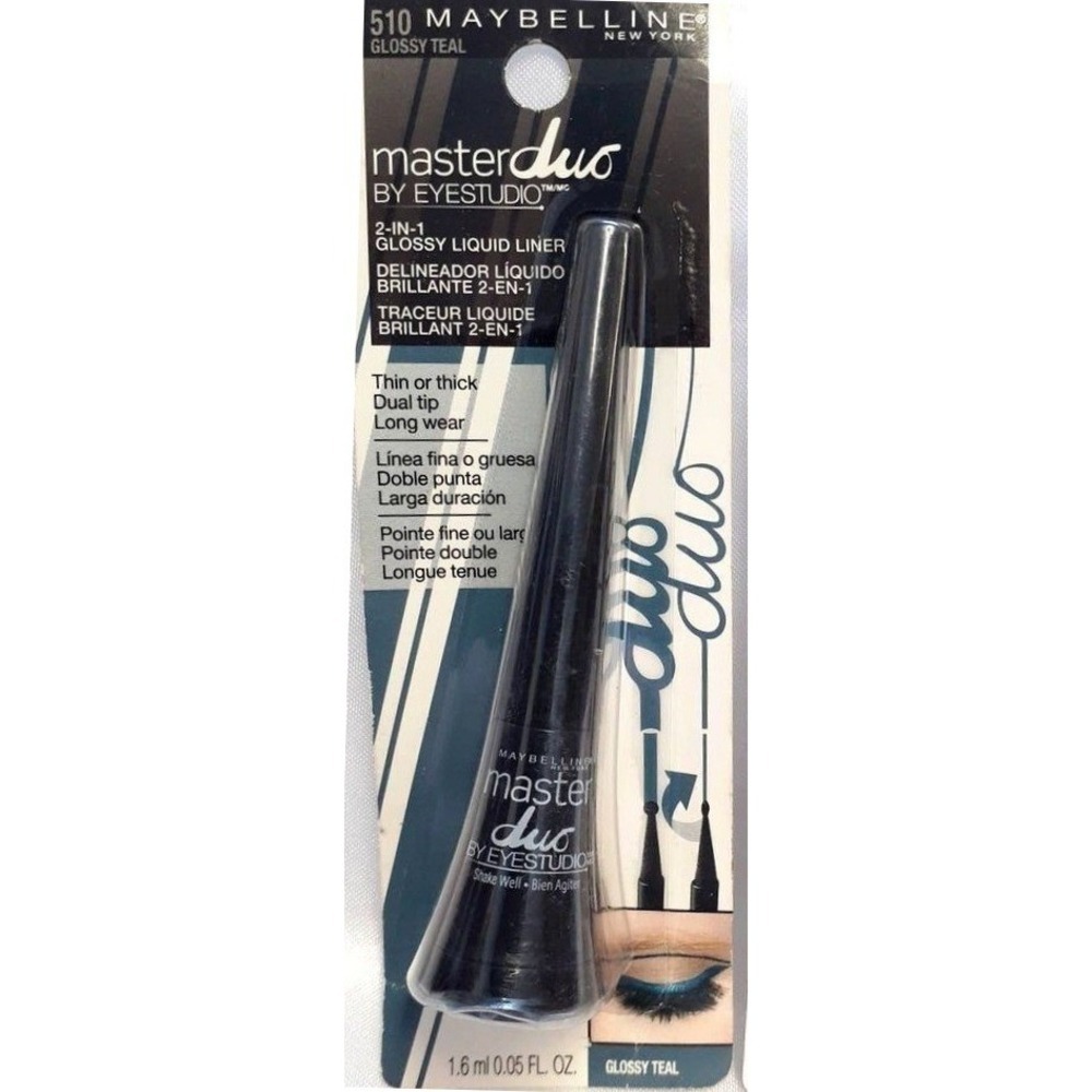 New Maybelline Master Duo 2 in 1 Glossy Liquid Eyeliner 510 Glossy Teal Liner